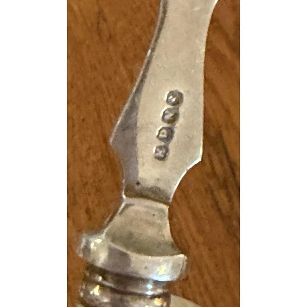 Antique Silverplate Fork 3 Tine Serving Fork Ivory Plastic Handle EPNS